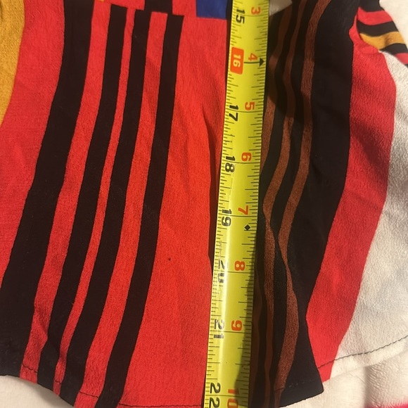 NWT Express Multi colored peplum Top shirt size XS - Picture 10 of 11